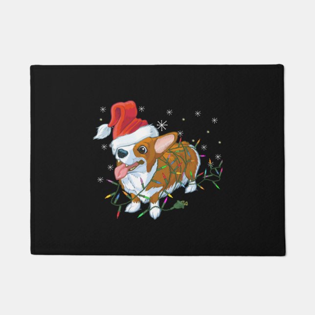 Christmas Corgi Fußmatte (Vorderseite)