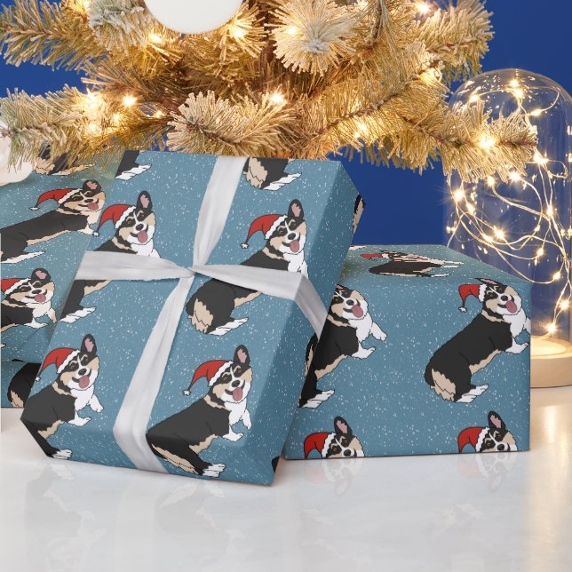 Christmas Corgi Geschenkpapier (Feiertage)