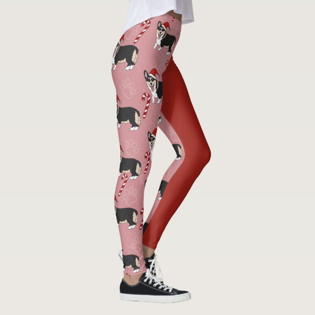 Christmas Corgi Pup Leggings (Rechts)