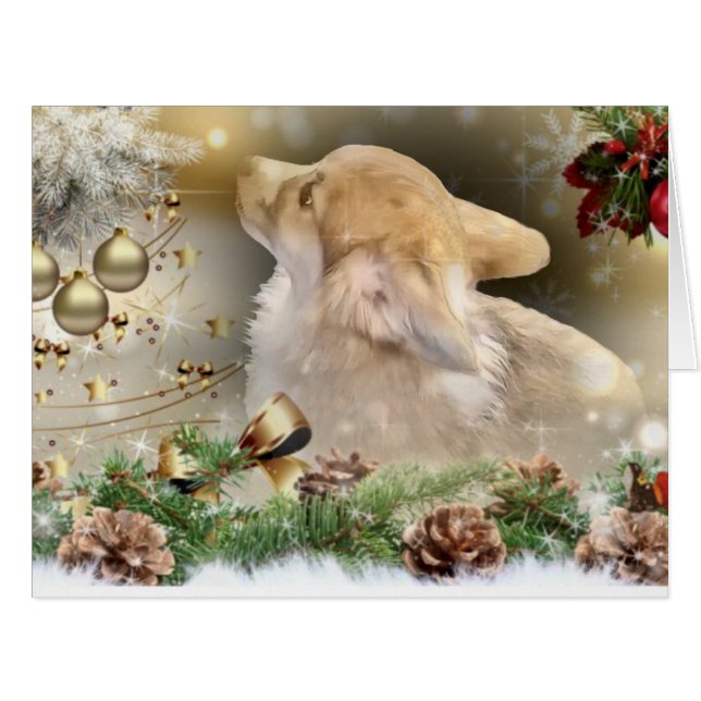 Christmas Corgi Puppy (Vorderseite (Horizontal))