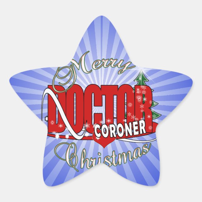 CHRISTMAS CORONER  Stern-Aufkleber (Vorderseite)
