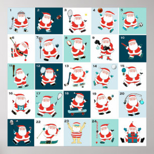 Christmas Countdown Advent Calendar Poster