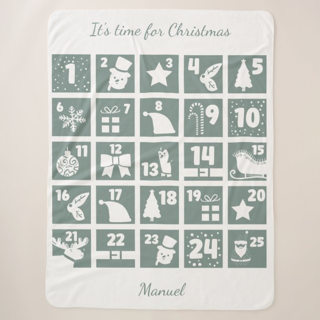 Christmas Countdown Advent Calendar Sherpadecke (Vorderseite)