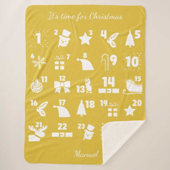 Christmas Countdown Advent Calendar Sherpadecke (Vorderseite)