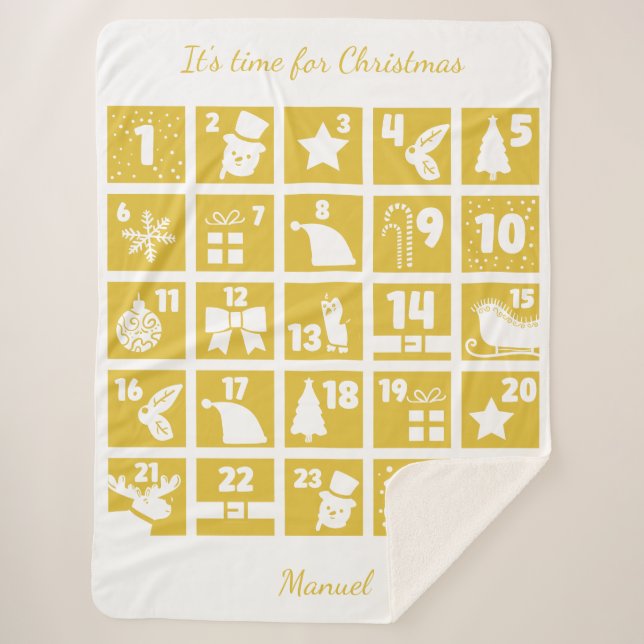 Christmas Countdown Advent Calendar Sherpadecke (Vorderseite)