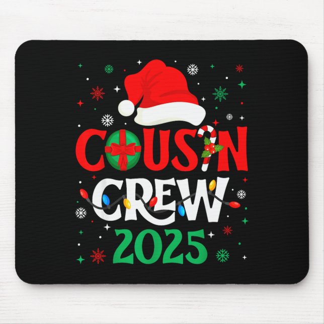 Christmas Cousin Crew 2025 Xmas Funny Matching Fam Mousepad (Vorne)