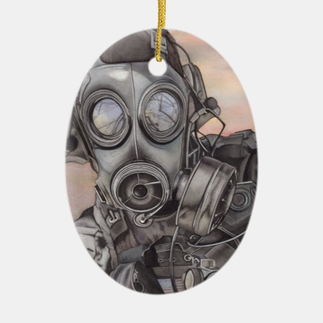 Christmas Covid Pandemie Keramik Ornament (Vorne)