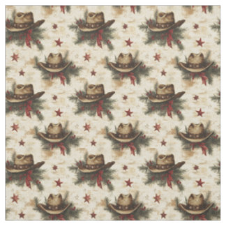 Christmas Cowboy Hats Stoff