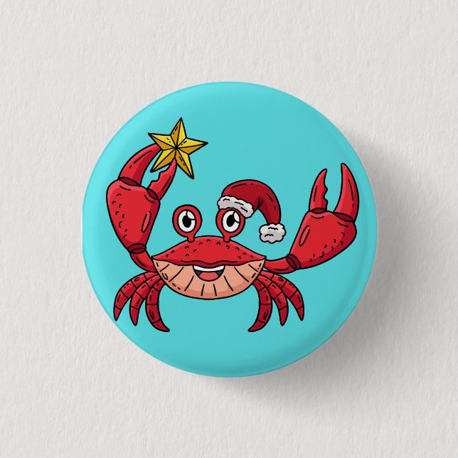 Christmas Crab Button (Vorderseite)