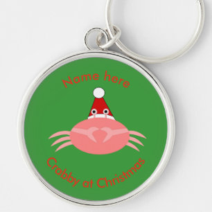 Christmas Crab Custom Schlüsselanhänger