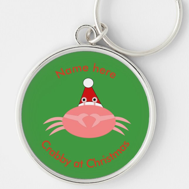 Christmas Crab Custom Schlüsselanhänger (Vorne)