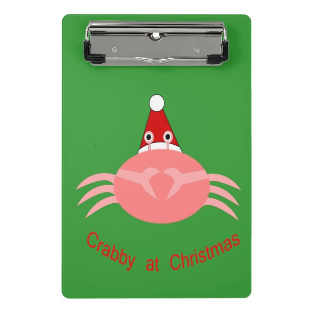 Christmas Crab Mini Clipboard Klemmbrett (Vorderseite)