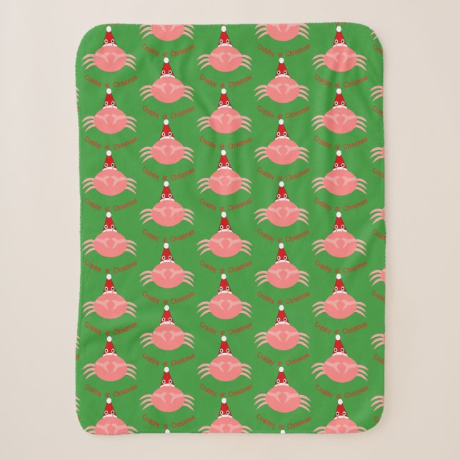 Christmas Crab Sherpa Blanket Sherpadecke (Vorderseite)