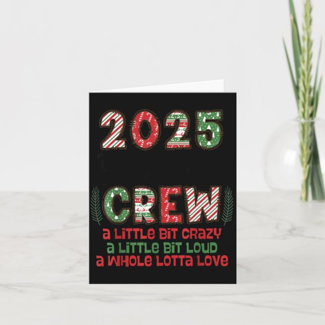 Christmas Crew 2025 Family Christmas Matching Xmas Karte (Vorderseite)