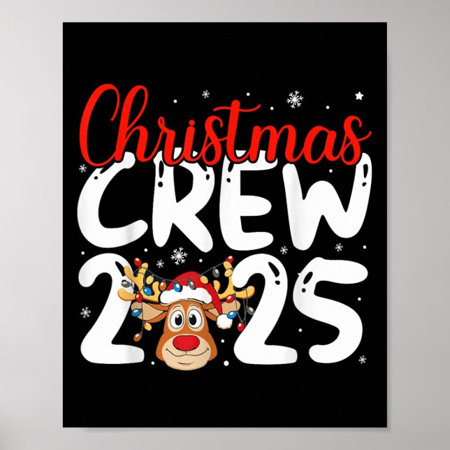 Christmas Crew 2025 Family Christmas Xmas Pajamas  Poster (Vorne)