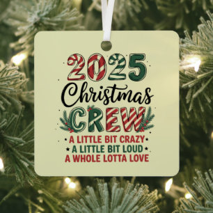 Christmas Crew Familienweihnachten 2025 passende S Ornament Aus Metall