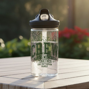 Christmas Crew Familienweihnachten Personalisierte Trinkflasche