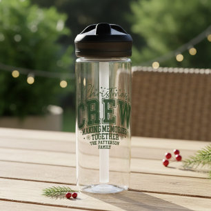 Christmas Crew Familienweihnachten Personalisierte Trinkflasche