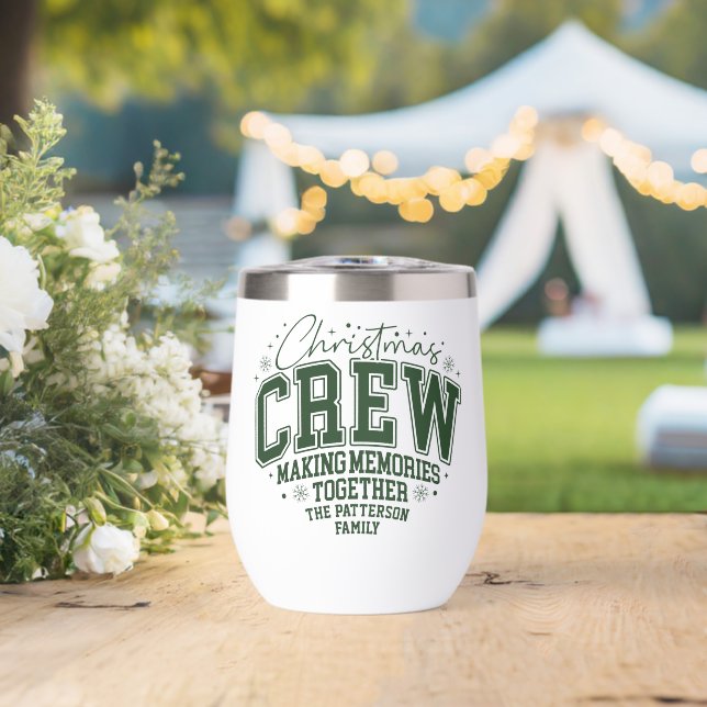 Christmas Crew Personalized Family Name (Mariage (pivoté))