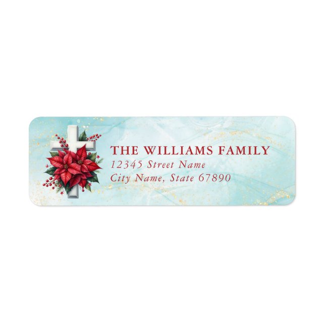 Christmas Cross Return Address Labels (Vorne)