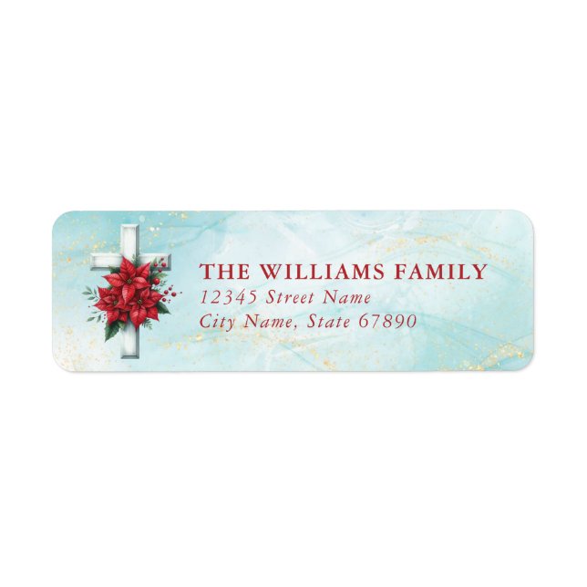 Christmas Cross Return Address Labels (Vorne)