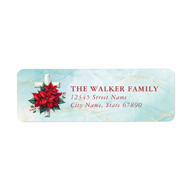 Christmas Cross Return Address Labels (Vorne)