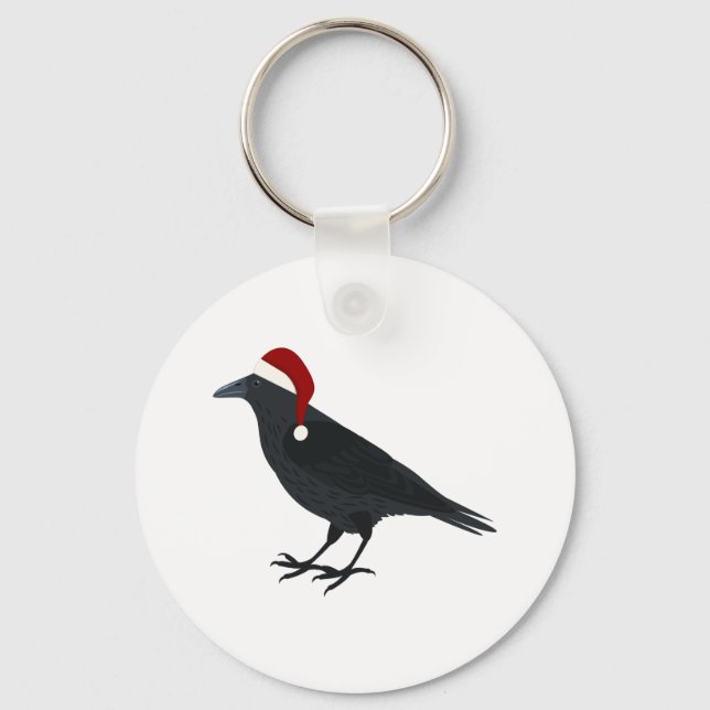 Christmas Crow Schlüsselanhänger (Vorderseite)