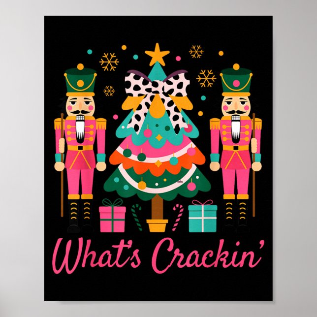 Christmas Crushing It Nutcracker - Funny Retro Ugl Poster (Vorne)