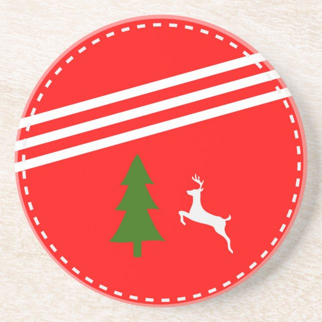 Christmas Cup Holder Red Getränkeuntersetzer (Vorne)