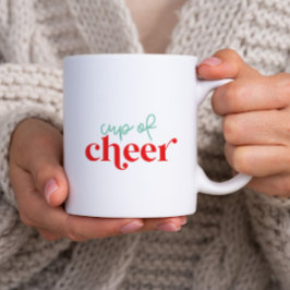 Christmas cup of cheer modern font mug zweifarbige tasse