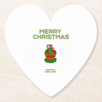 Christmas Cupcake Heart Paper Untersetzer