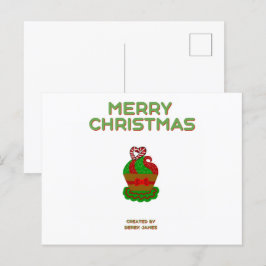 Christmas Cupcake Postkarte