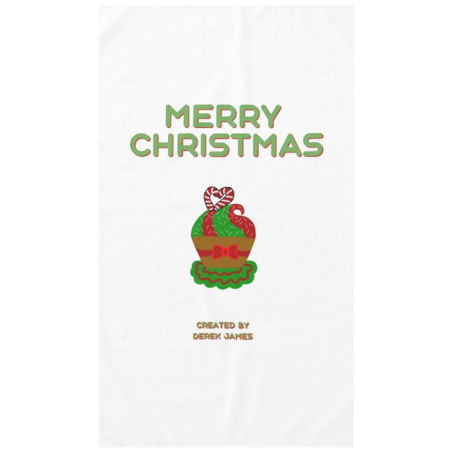 Christmas Cupcake Tischtuch Tischdecke (Vorderseite)