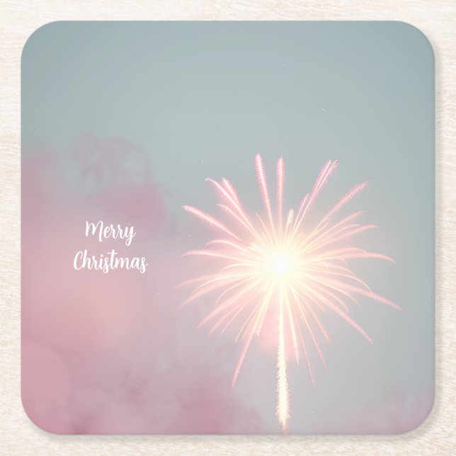 Christmas custom rechteckiger pappuntersetzer (Vorderseite)