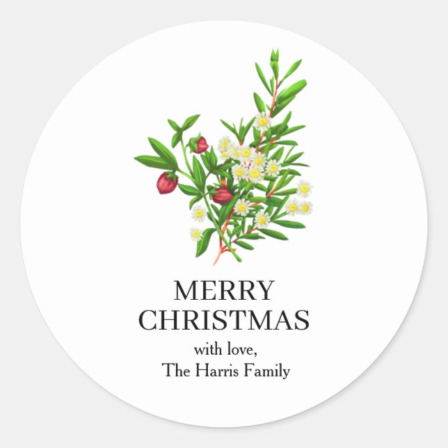Christmas Custom Text Stickers Roll (Vorderseite)