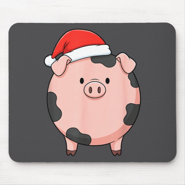 Christmas Cute G Round Nk G Holiday Art  Mousepad (Vorne)