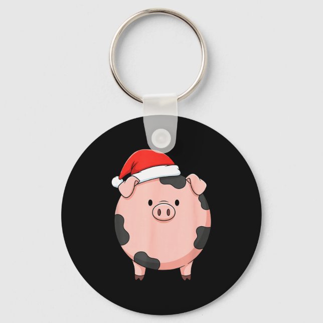 Christmas Cute G Round Nk G Holiday Art  Schlüsselanhänger (Vorderseite)