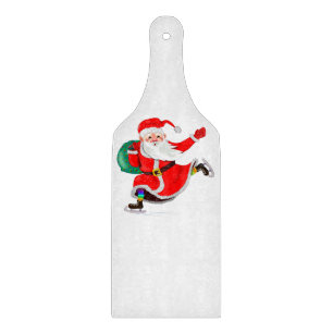 Christmas Cutting Board Santa Claus with Gifts Schneidebrett
