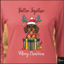 Christmas Dachshund Reindeer Scarf Gift Graphic