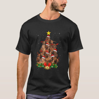 Christmas Dachshund Tree  Dachshund Pajamas Xmas T-Shirt