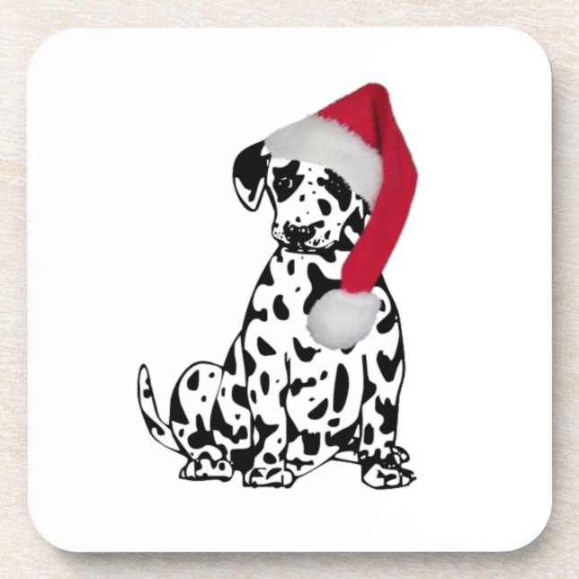 Christmas Dalmatian Untersetzer (Vorderseite)