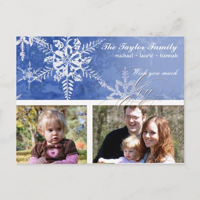 Christmas Damask Snowflake - Karte (Vorderseite)
