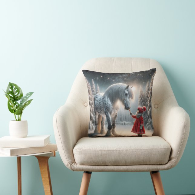 Christmas Daple Gray Horse Kissen (Stuhl )