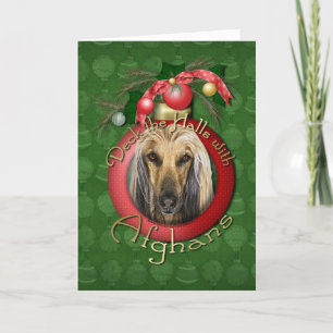 Christmas - Deck the Halls - Afghans Feiertagskarte