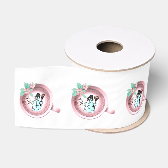 Christmas Decorative Ribbon, Snowman  Ripsband (Spule)