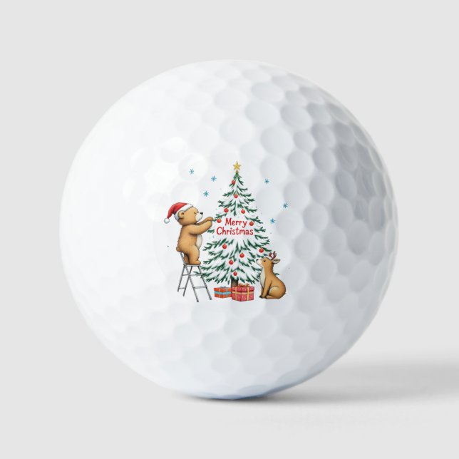 Christmas deer and bear golfball (Vorderseite)