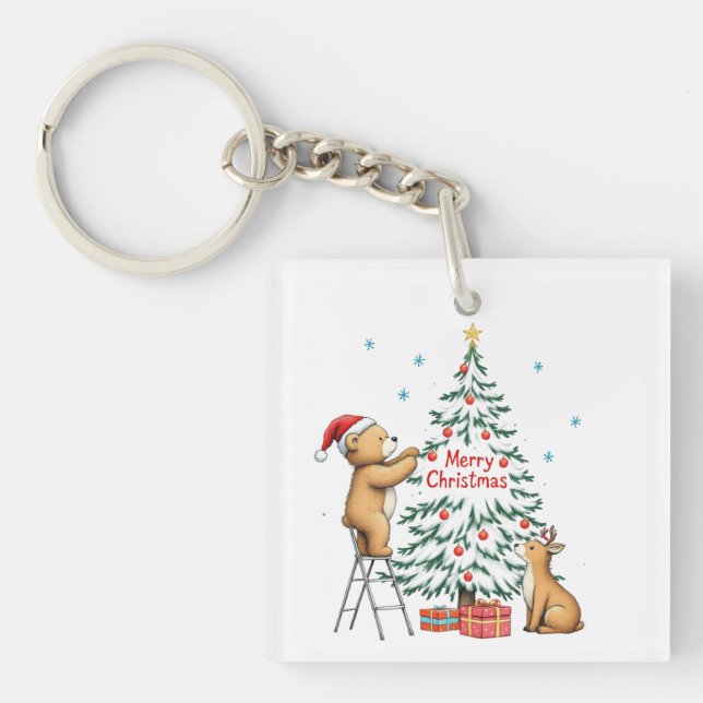 Christmas deer and bear schlüsselanhänger (Vorderseite)