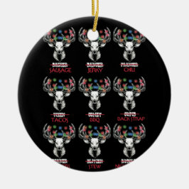 Christmas Deer Bow Hunting Santa Men Women Hunter Keramik Ornament