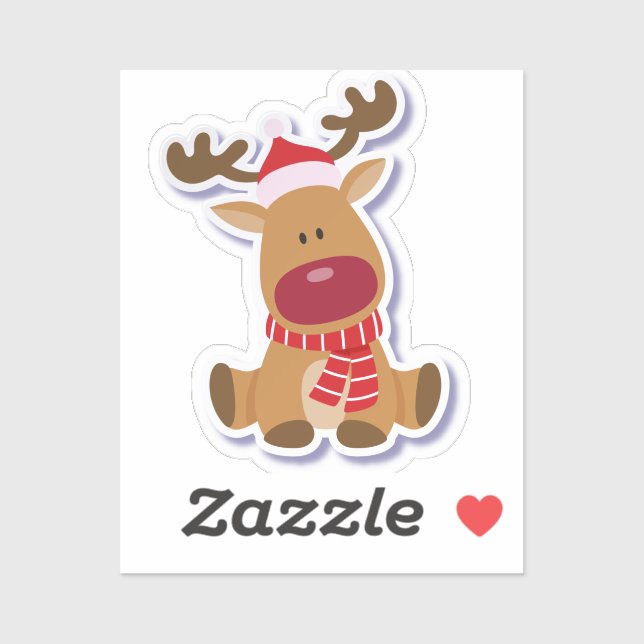 Christmas Deer Delight Aufkleber (Blatt)
