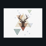Christmas deer with abstract geometric pattern feiertagspostkarte<br><div class="desc">Christmas deer head with abstract geometric pattern,  for cards,  holiday greetings,  decoration</div>